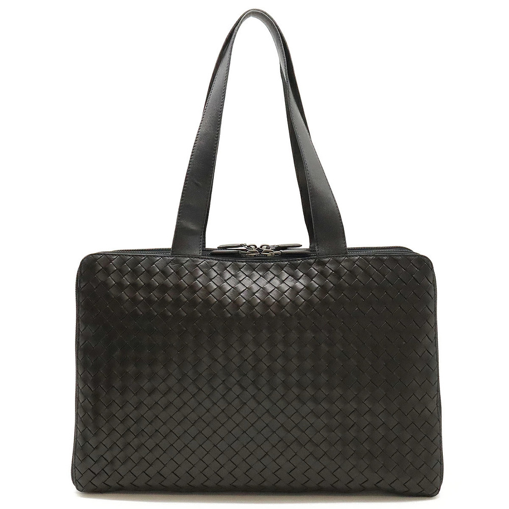 BOTTEGA VENETA Intrecciato Tote Bag Shoulder Leather Black